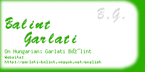 balint garlati business card